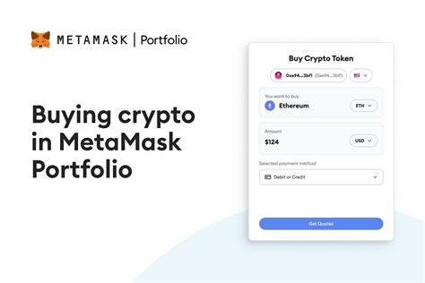 How to buy crypto in MetaMask.